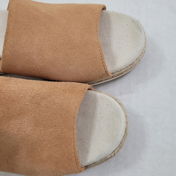 Toms Marisol Suede/Canvas Espadrille Wedge Sandals Sandy Beige Size 9 - NWOT - Picture 8 of 12